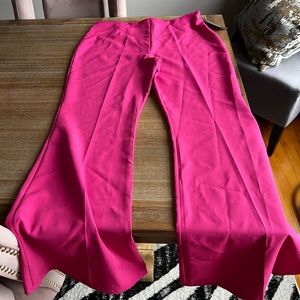 Side zip wide leg pants